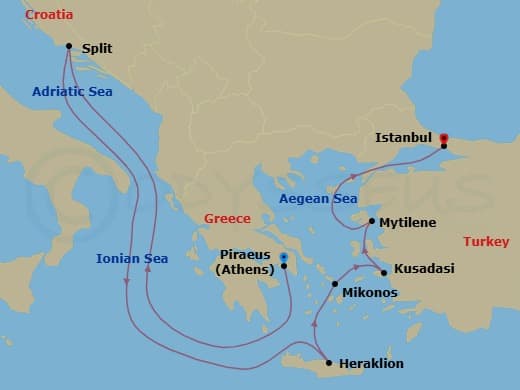 Itinerary map