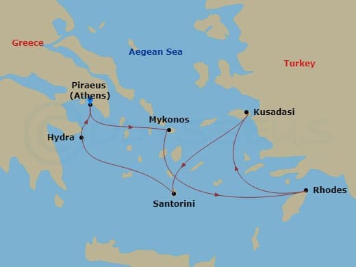 Itinerary map