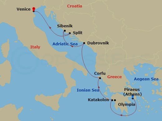 Itinerary map