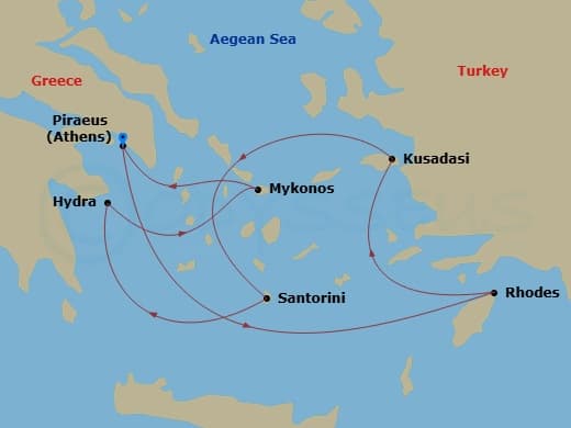 Itinerary map