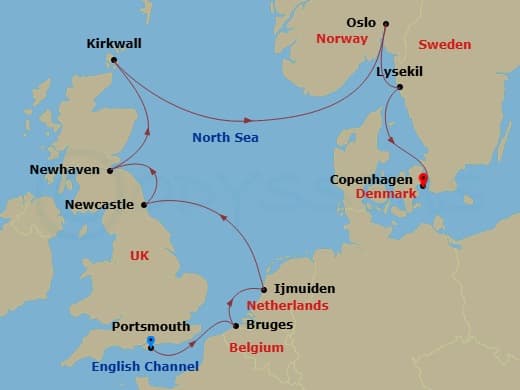 Itinerary map