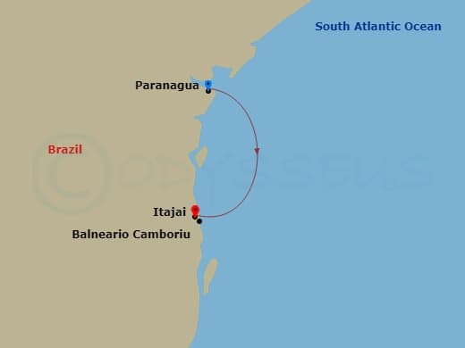 Itinerary map