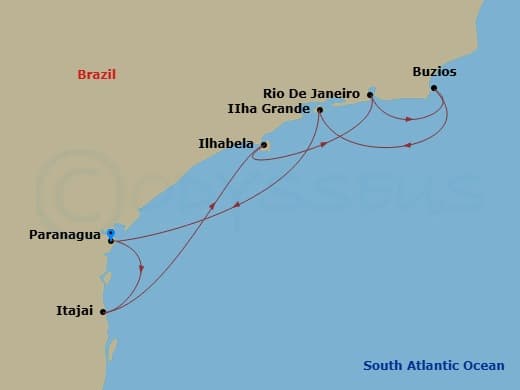 Itinerary map