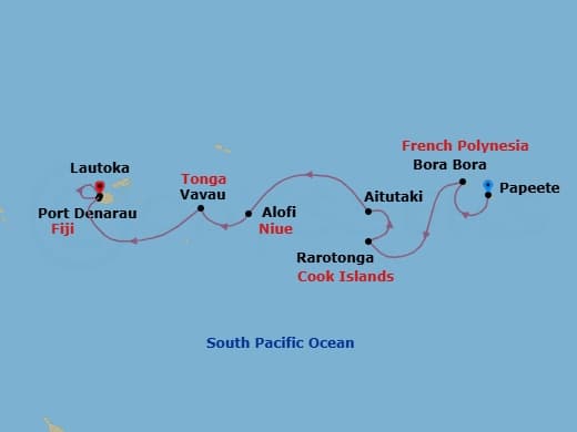 Itinerary map