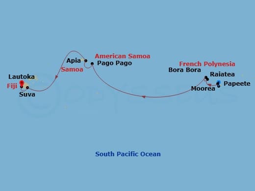 Itinerary map