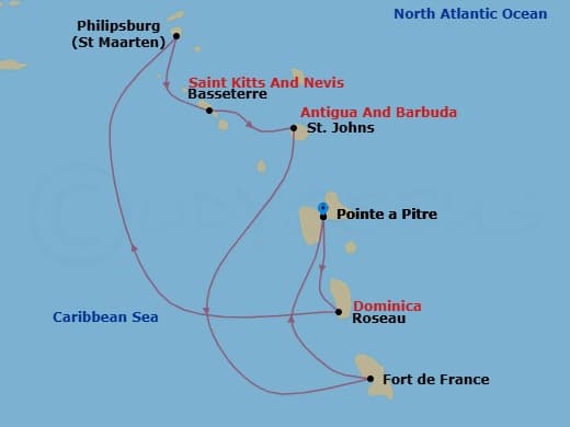 Itinerary map