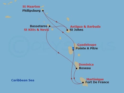 Itinerary map