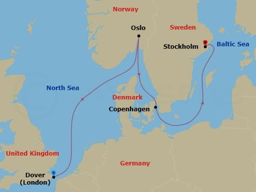 Itinerary map