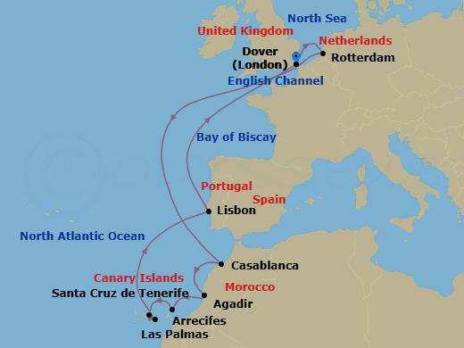 Itinerary map