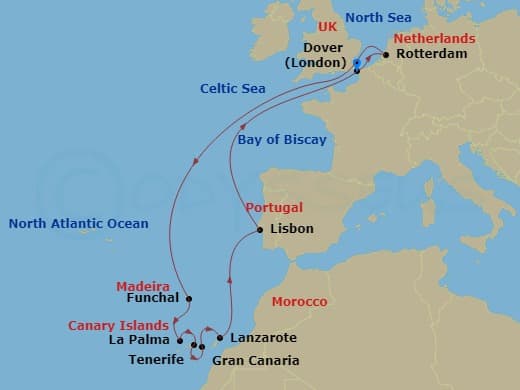Itinerary map