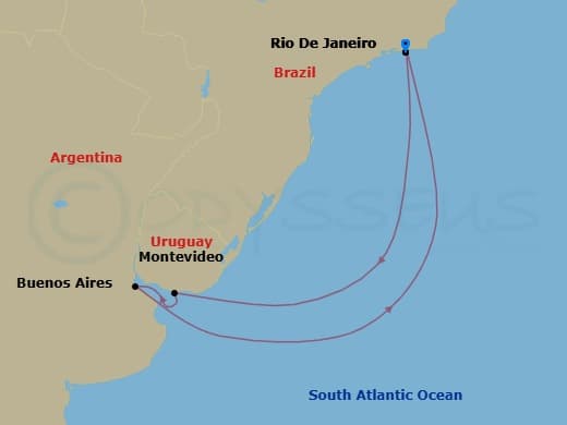 Itinerary map