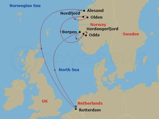 Itinerary map