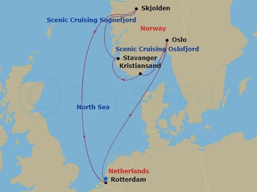 Itinerary map