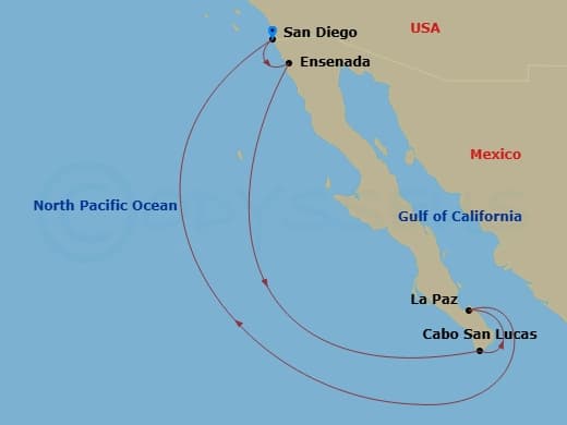 Itinerary map