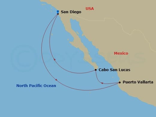 Itinerary map