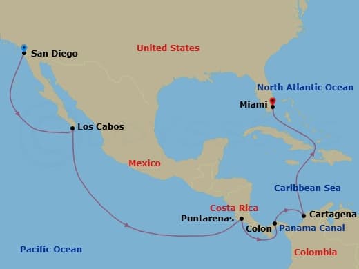 Itinerary map