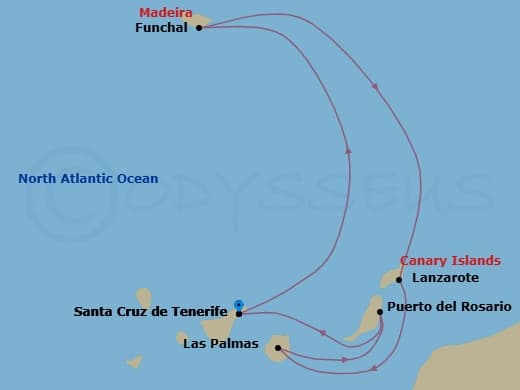 Itinerary map