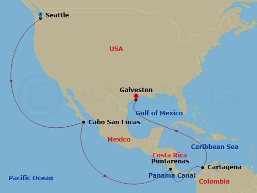 Itinerary map