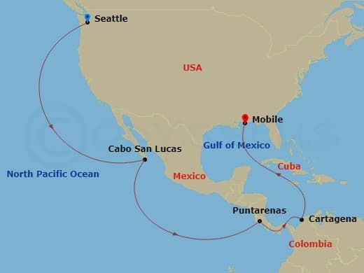 Itinerary map