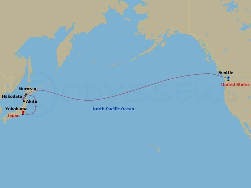 Itinerary map