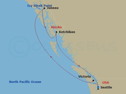 Itinerary map