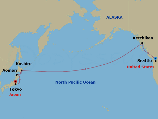 Itinerary map