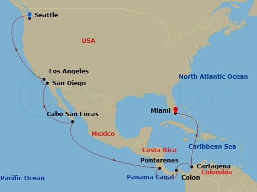 Itinerary map