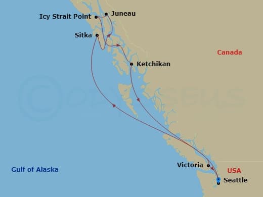 Itinerary map