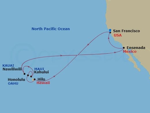 Itinerary map