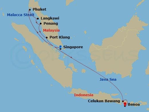 Itinerary map