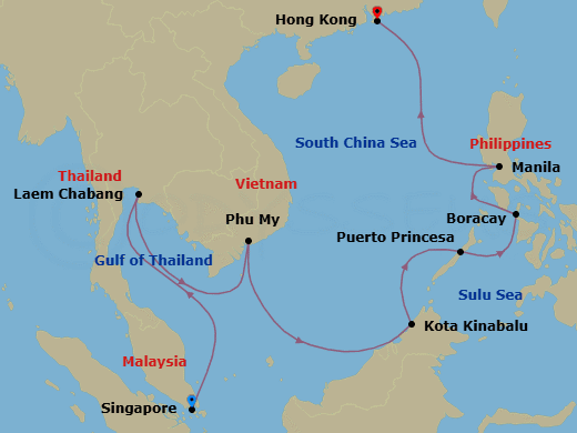 Itinerary map