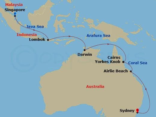 Itinerary map