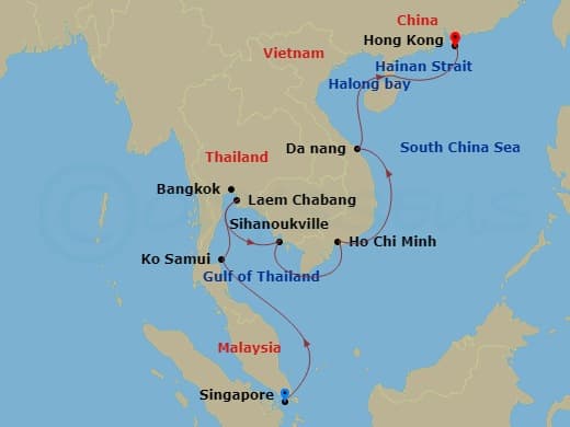 Itinerary map