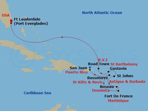 Itinerary map