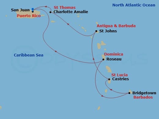 Itinerary map