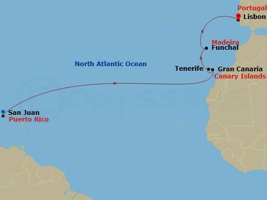 Itinerary map