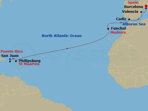 Itinerary map