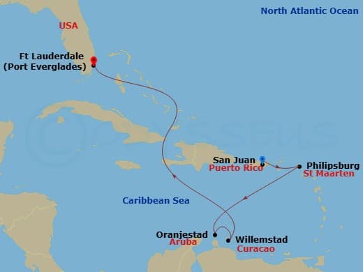 Itinerary map