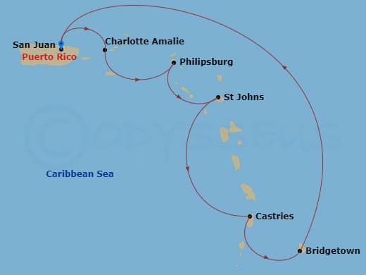 Itinerary map