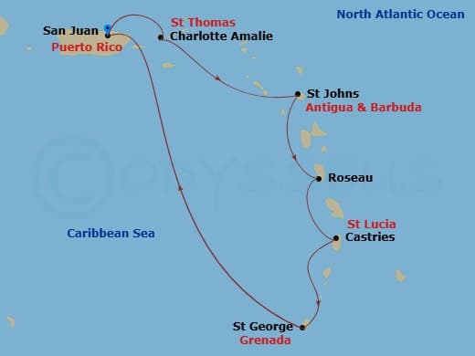 Itinerary map