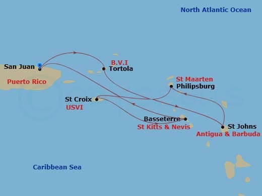 Itinerary map