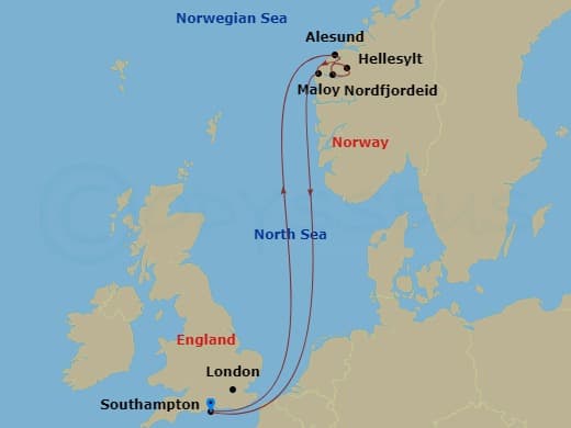 Itinerary map
