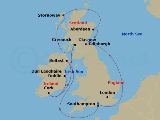 Itinerary map