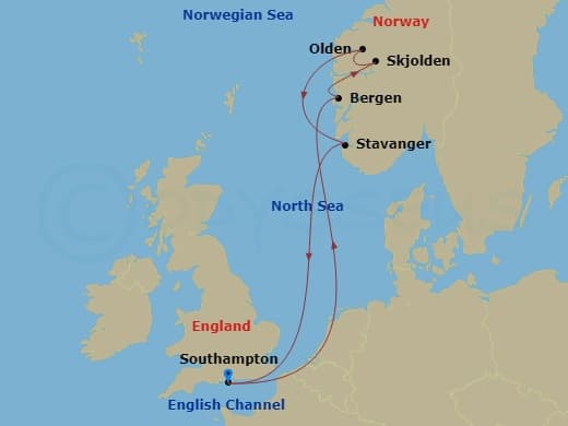 Itinerary map