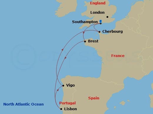 Itinerary map