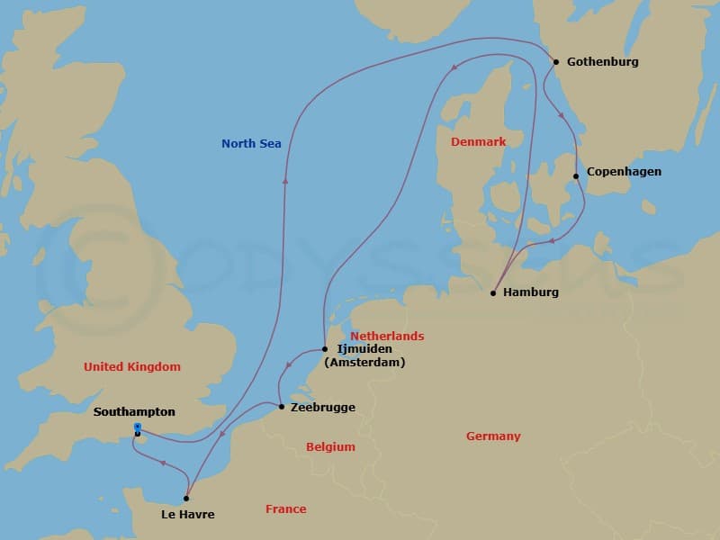Itinerary map