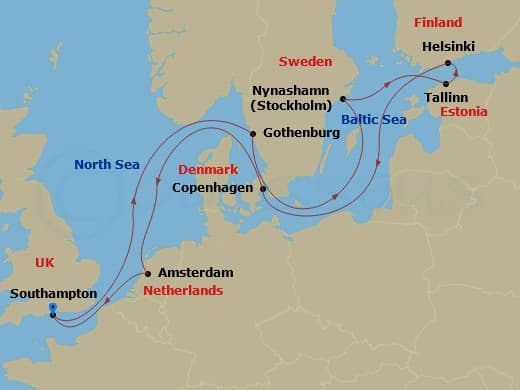Itinerary map