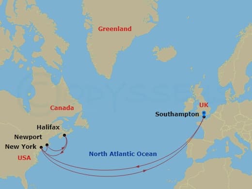 Itinerary map