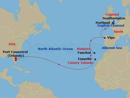 Itinerary map