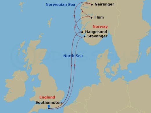 Itinerary map